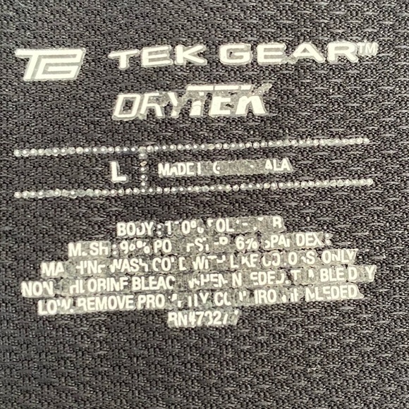 Tek Gear Dry Tek Black Workout Tank Size Large - Picture 5 of 8